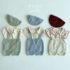SS knit overalls