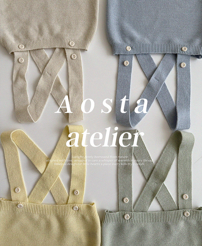 SS knit overalls