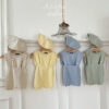 SS knit overalls