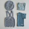 SS knit overalls