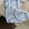 SS knit overalls