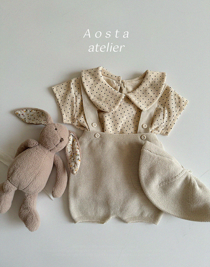 SS knit overalls