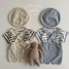 SS knit overalls