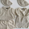 SS knit overalls