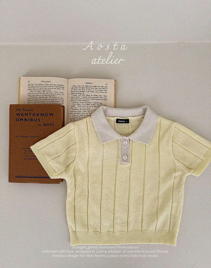 SS knit collor T