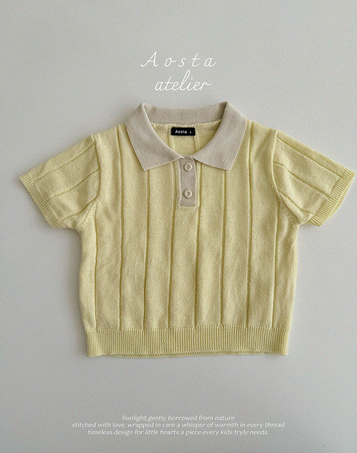 SS knit collor T