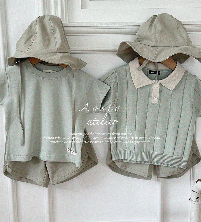 SS knit collor T