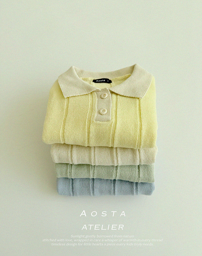 SS knit collor T