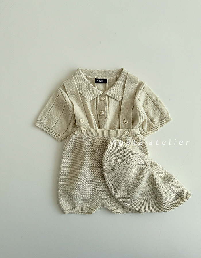 SS knit collor T