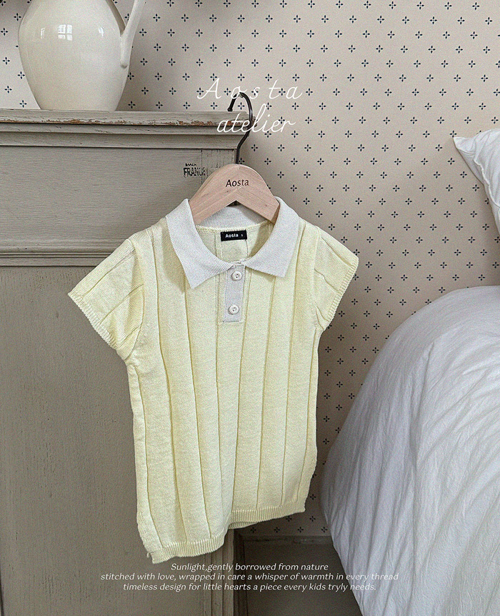 SS knit collor dress