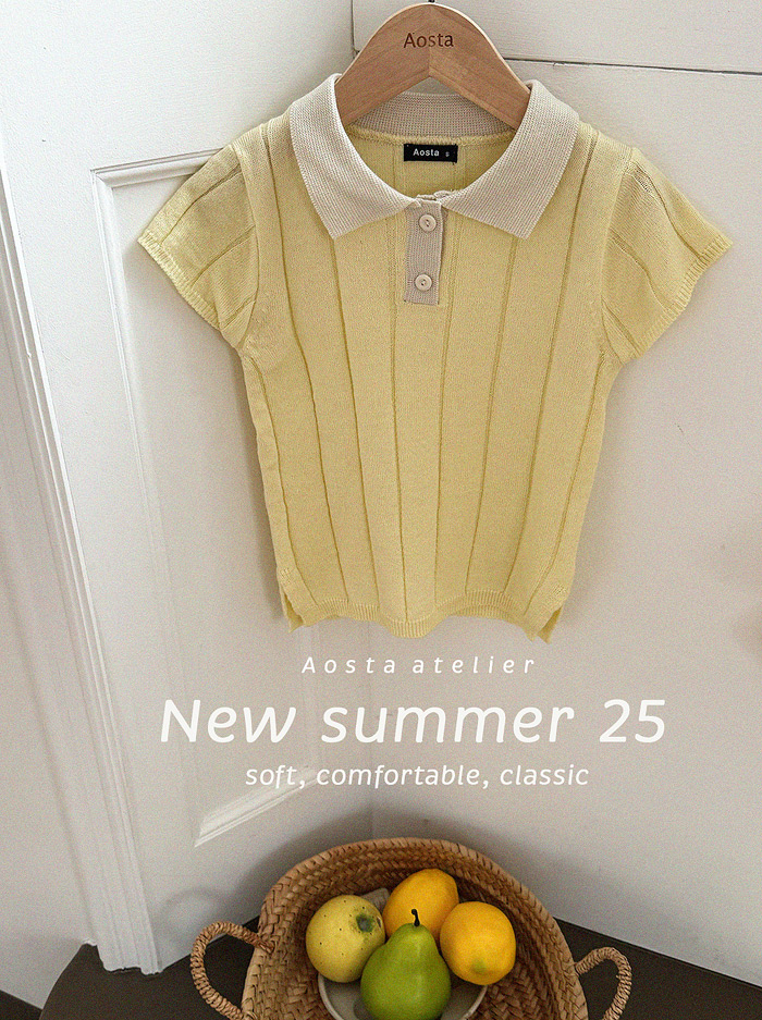 SS knit collor dress