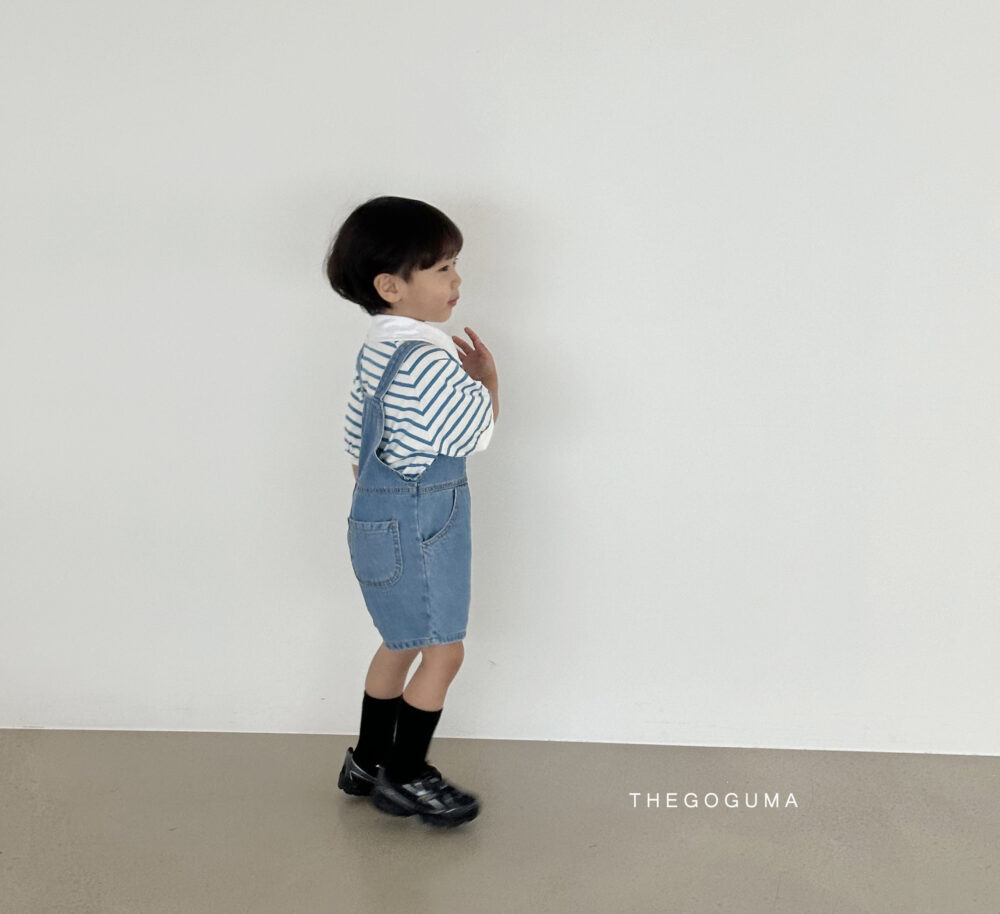 SS 라벨멜빵청팬츠