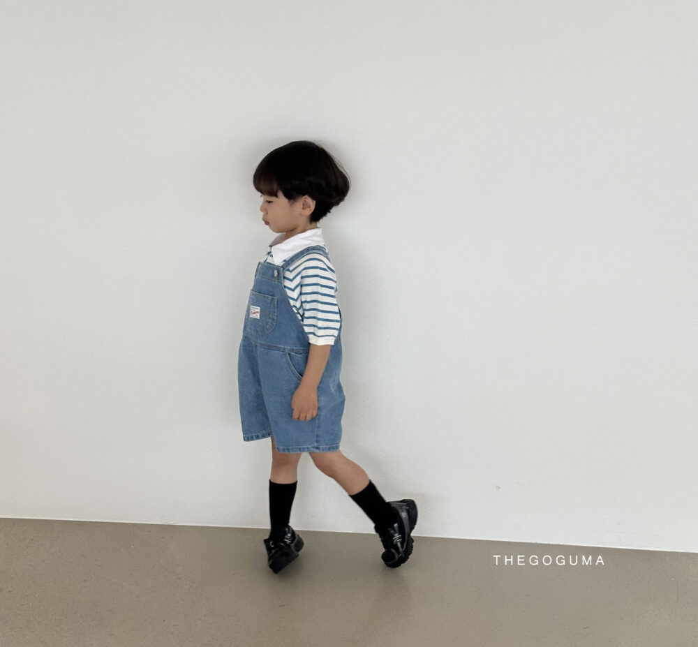 SS 라벨멜빵청팬츠