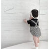 SS BEBE 체크 멜빵룸퍼 (check suspender romper)