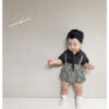 SS BEBE 체크 멜빵룸퍼 (check suspender romper)