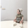 SS BEBE 체크 멜빵룸퍼 (check suspender romper)