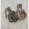SS BEBE 체크 멜빵룸퍼 (check suspender romper)