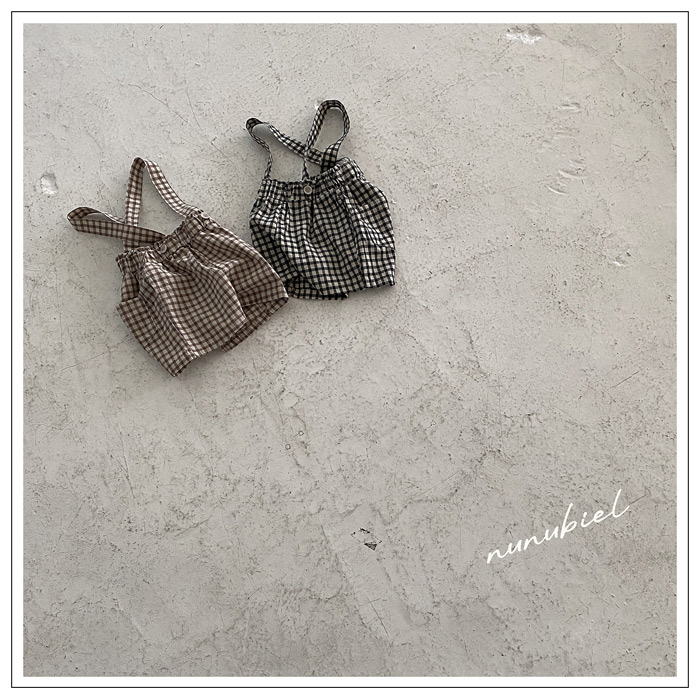 SS KIDS 체크 멜빵바지 (check suspender pants)