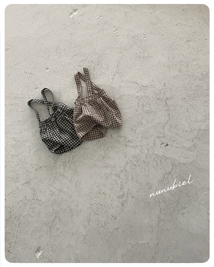 SS KIDS 체크 멜빵바지 (check suspender pants)