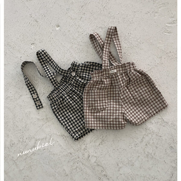 SS KIDS 체크 멜빵바지 (check suspender pants)