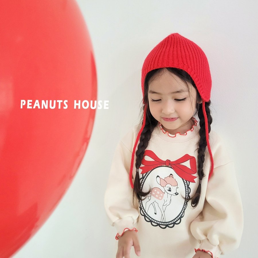 25WIN小鹿斑比捲邊刷毛連身裙