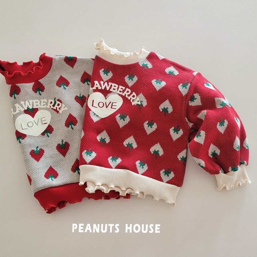 25WIN可愛草莓針織衫