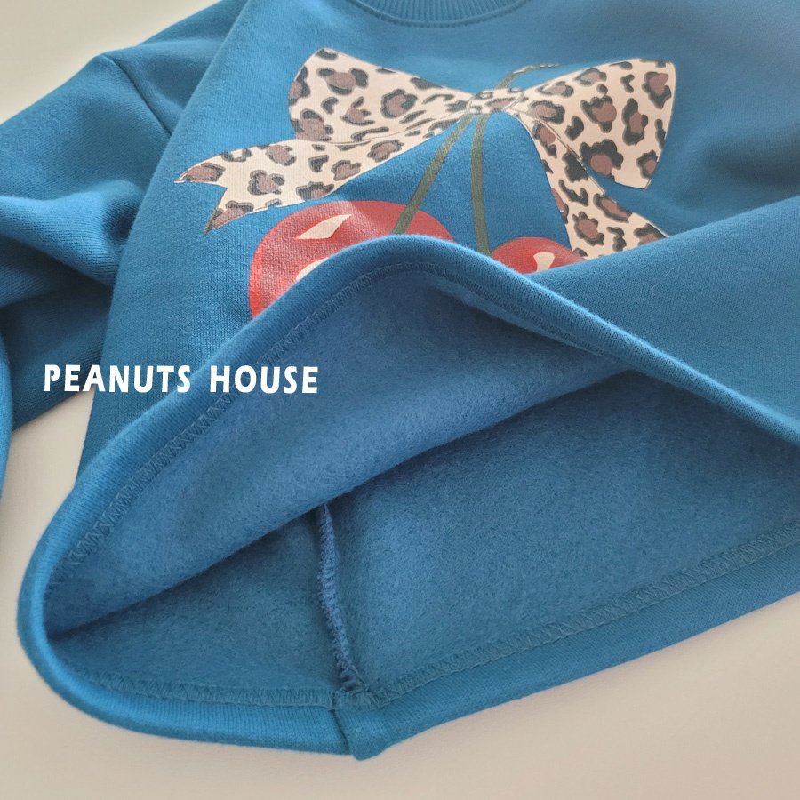 25WIN豹紋櫻桃刷毛上衣