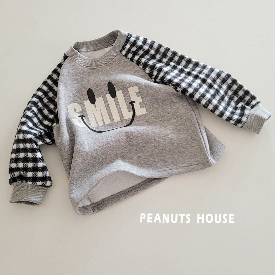 25WIN微笑格紋刷毛上衣