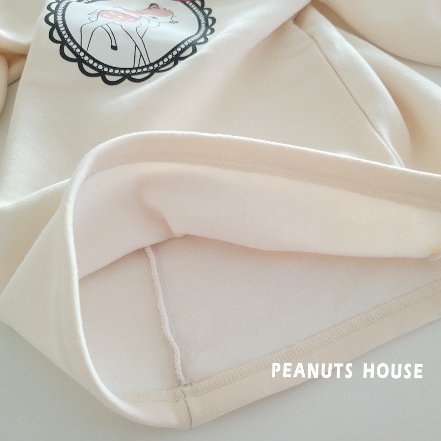 25WIN小鹿斑比捲邊刷毛連身裙