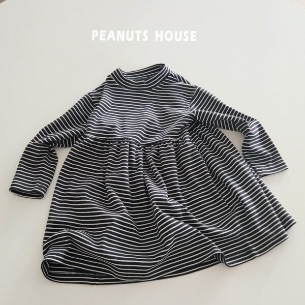 25WIN條文長袖連身裙